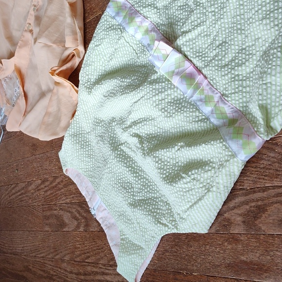 Charming Peach and Mint Vintage Dresses size M based on measurements - Picture 3 of 14